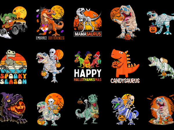 15 halloween dinosaur shirt designs bundle for commercial use part 5, halloween dinosaur t-shirt, halloween dinosaur png file, halloween dinosaur digital file, halloween dinosaur gift, halloween dinosaur download, halloween dinosaur design amz