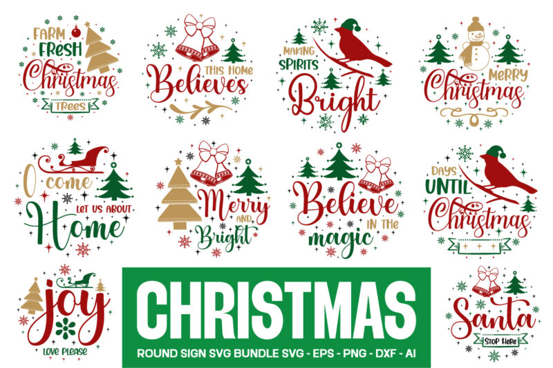 Christmas Round Sign Png Bundle ,Christmas SVG Bundle Volume 3, Winter svg, Santa SVG, Holiday, Merry Christmas, Christmas Bundle, Funny Christmas Shirt, Cut File Cricut,CHRISTMAS MEGA BUNDLE, 260+ Designs, Heather