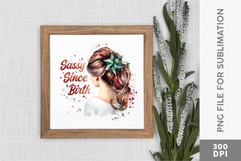 Christmas Messy Bun Sublimation Designs PNG Bundle