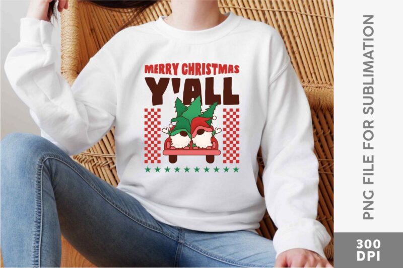 Retro Christmas Vintage T-shirt Designs Sublimation Bundle, Retro X-mas Designs for T-shirt