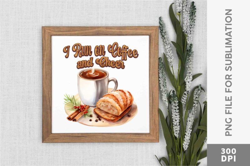 Christmas Coffee Late Sublimation Designs PNG Bundle