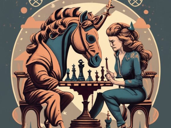 A t-shirt design with a vintage sepia-toned chess set, showcasing the elegance of the game png file