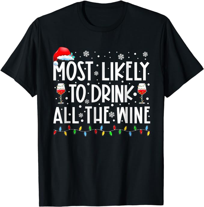 15 Most Likely To Christmas Shirt Designs Bundle For Commercial Use Part 2, Most Likely To Christmas T-shirt, Most Likely