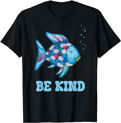 Be kind rainbow fish teacher life teaching back to school t-shirt