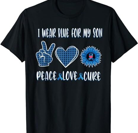 Blue ribbon to my son november diabetes awareness month 2023 t-shirt png file