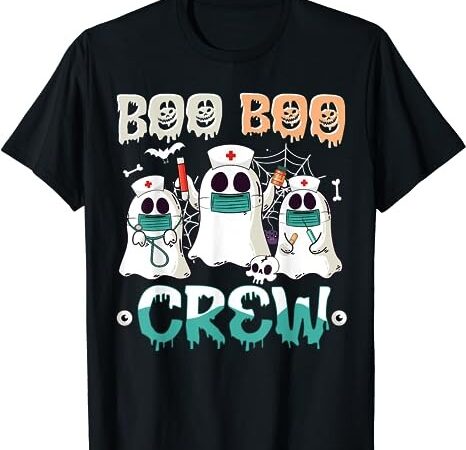 Boo boo crew nurse halloween ghost costume womens t-shirt png file