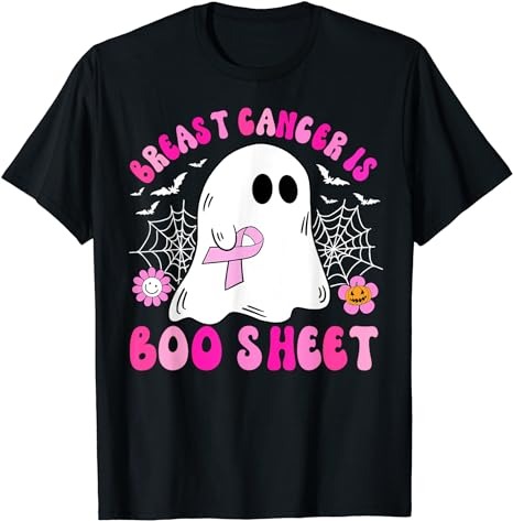 Breast Cancer Is Boo Sheet Halloween Breast Cancer Awareness T-Shirt PNG File