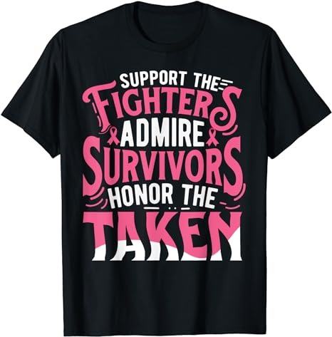 Breast Cancer Support Admire Honor Breast Cancer Awareness T-Shirt png file