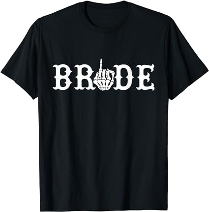 Bride groom skeleton hand halloween wedding bachelorette t-shirt png file