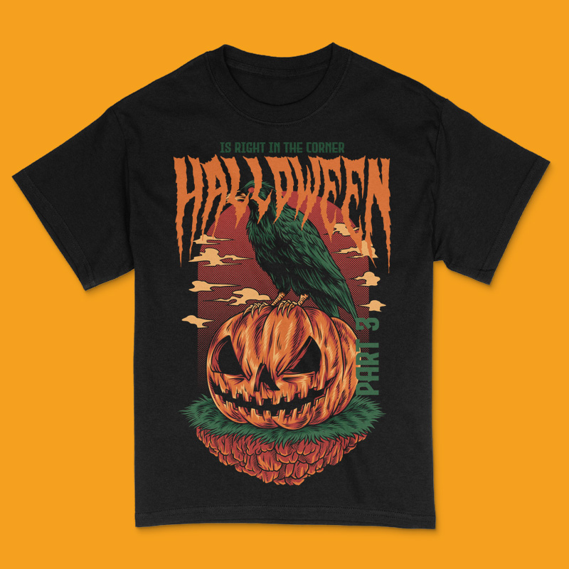 Halloween in the Corner Part 3 T-Shirt Design Template