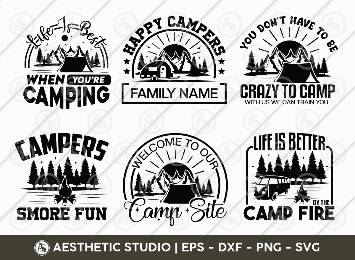 Camping Svg, Camping Shirt Svg, Life Is Best When You're Camping, Happy ...