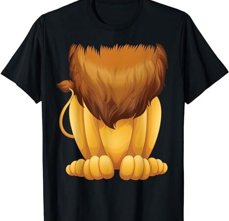 Cute headless lion costume halloween funny big cat mane gift t-shirt png file