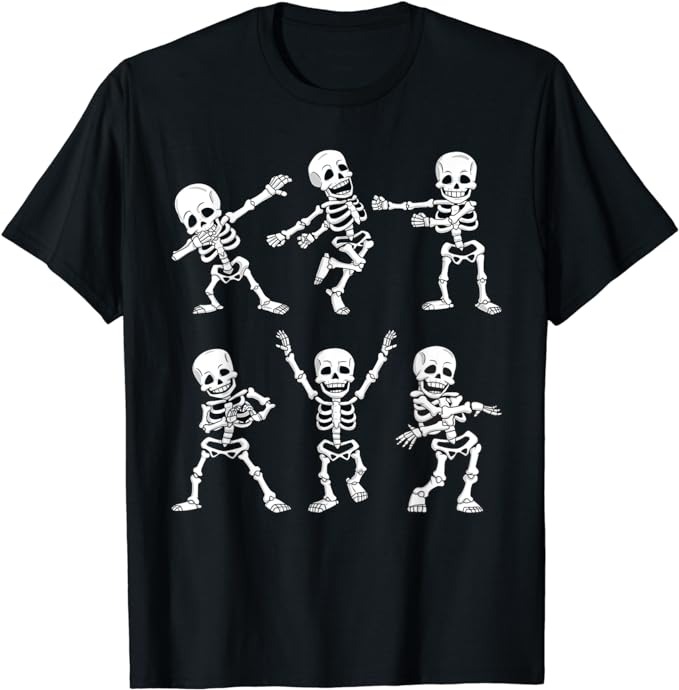 Dancing Skeletons Dance Challenge Boys Girl Kids Halloween T-Shirt PNG File