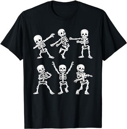 Dancing skeletons dance challenge boys girl kids halloween t-shirt png file