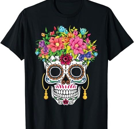 Dia de los muertos 2023 sugar skull la catrina halloween t-shirt png file