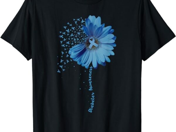 Diabetes awareness shirt sunflower ribbon gift t-shirt