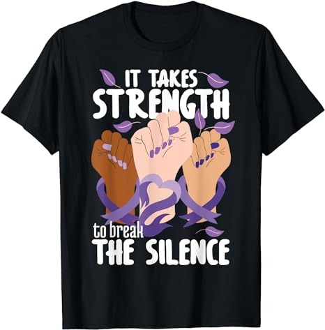 Domestic Violence Awareness Break The Silence T-Shirt PNG File