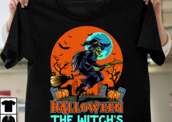Halloween The Witch Night T-shirt Design, Halloween SVG T-shirt Design Bundle ,MEGA HALLOWEEN BUNDLE 2, 130 Designs, Heather Roberts Art Bundle, Halloween svg, Fall svg, Thanksgiving svg, Cut Files Cricut,