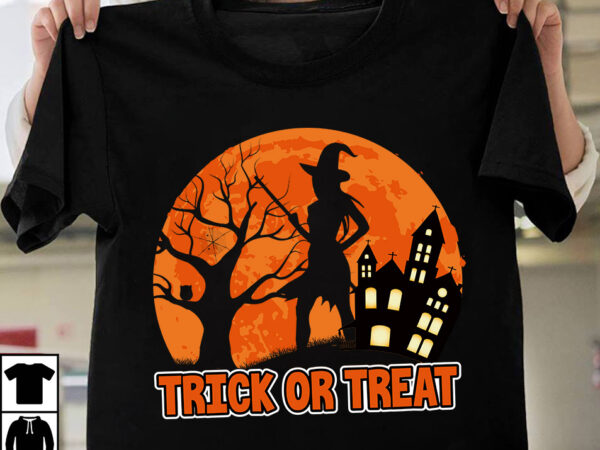 Trick or treat t-shirt design, halloween svg t-shirt design bundle ,mega halloween bundle 2, 130 designs, heather roberts art bundle, halloween svg, fall svg, thanksgiving svg, cut files cricut, silhouette