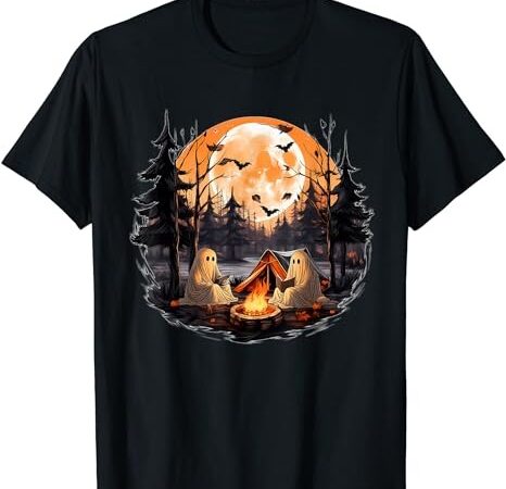 Funny ghost book reading camping gothic halloween teachers t-shirt png file