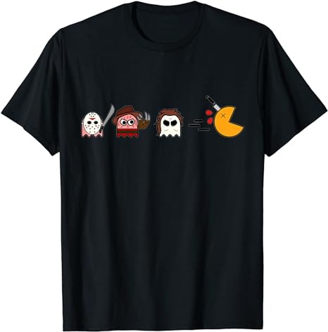 Funny Ghosts Parody Halloween Gamer 80’s Horror Movies T-Shirt PNG File