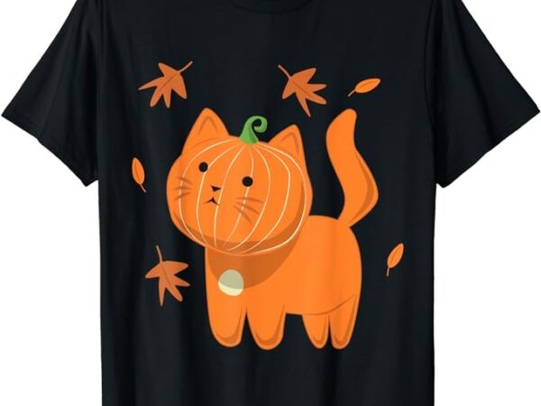 Funny halloween cat shirt cat pumpkin jack-o-lantern gift t-shirt