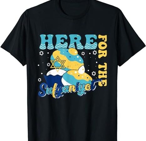 Funny here for sufganiyot funny hanukkah chanukah pajama t-shirt png file