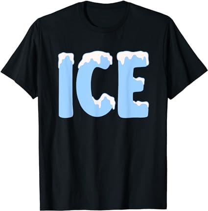 Funny ice family ice and baby halloween costume couples t-shirt