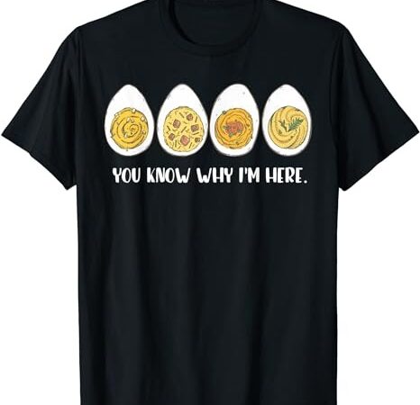 Funny thanksgiving dinner deviled egg you know why im here t-shirt