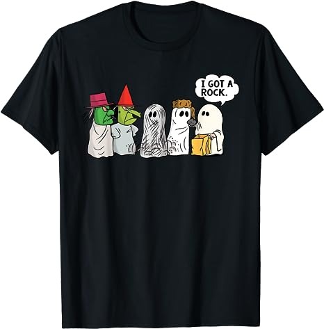 Funny Trick Or Treat Halloween Ghost Costume I Got A Rock T-Shirt PNG File