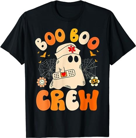 Groovy Boo Boo Crew Nurse Funny Ghost Women Halloween Nurse T-Shirt 1 PNG File