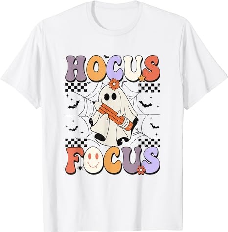 Groovy Hocus Focus Funny Teacher Halloween Costume Women T-Shirt PNG File