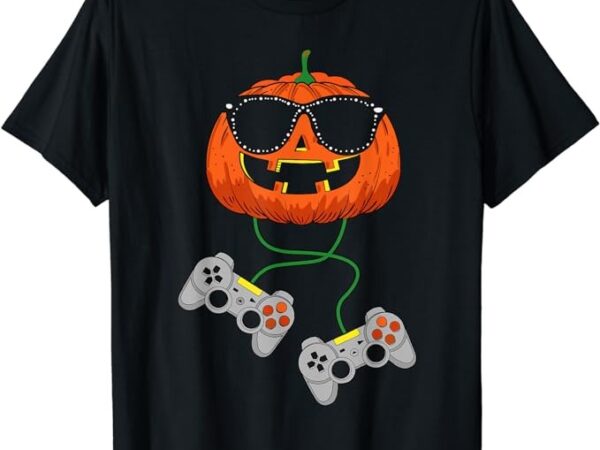 Halloween jack o lantern gamer boys kids men funny halloween t-shirt png file