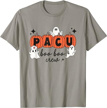 Halloween pacu boo boo crew spooky pacu nurse pumpkin ghost t-shirt png file