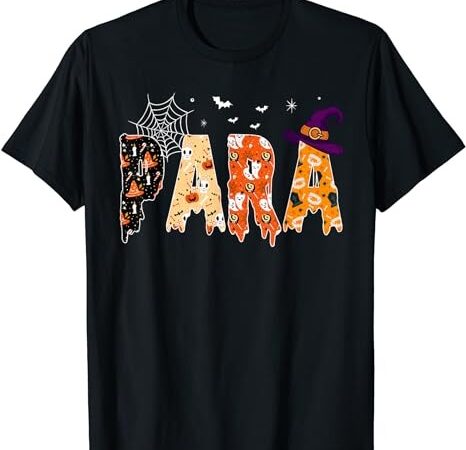 Halloween para spooky paraprofessional cute ghost teacher t-shirt png file