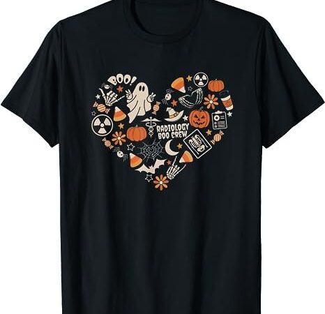 Halloween radiology boo crew heart x-ray tech fall autumn t-shirt png file