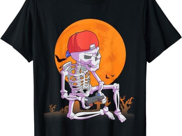 Halloween shirt men boys gamer gaming skeleton shirt boys t-shirt png file