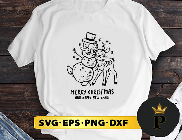 Happy Snowman Merry Christmas SVG, Merry Christmas SVG, Xmas SVG PNG DXF EPS