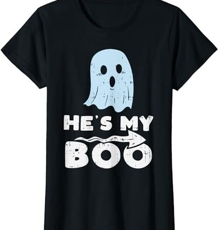 Hes my boo cute matching couple halloween costume girlfriend t-shirt png file