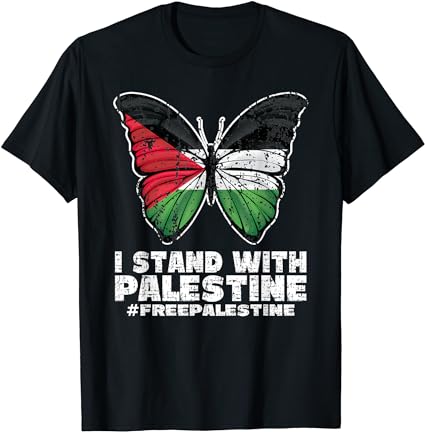 I stand with palestine for their freedom free palestine t-shirt