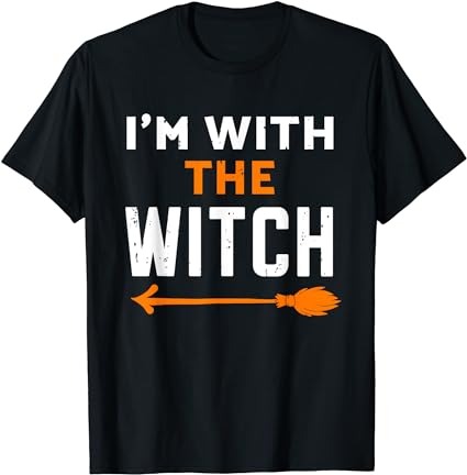 I'm With The Witch Couples Men Halloween T-Shirt PNG File - Buy t-shirt ...