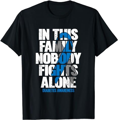 In November we Wear Blue T1D T2D Diabetic Diabetes Awareness T-Shirt