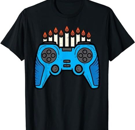 Jewish video game gamer hanukkah chanukah men boy youth kids t-shirt png file