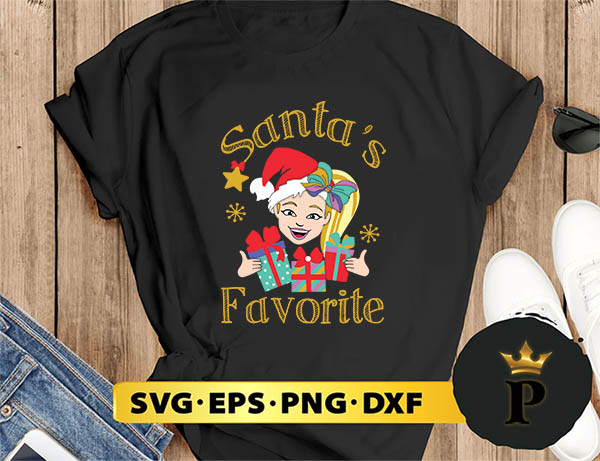 Jojo Siwa Santa’s Favorite SVG, Merry Christmas SVG, Xmas SVG PNG DXF EPS