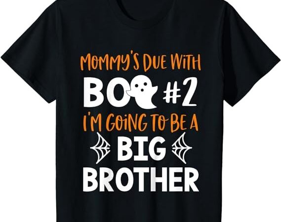 Kids big brother halloween pregnancy announcement shirt boo #2 png file