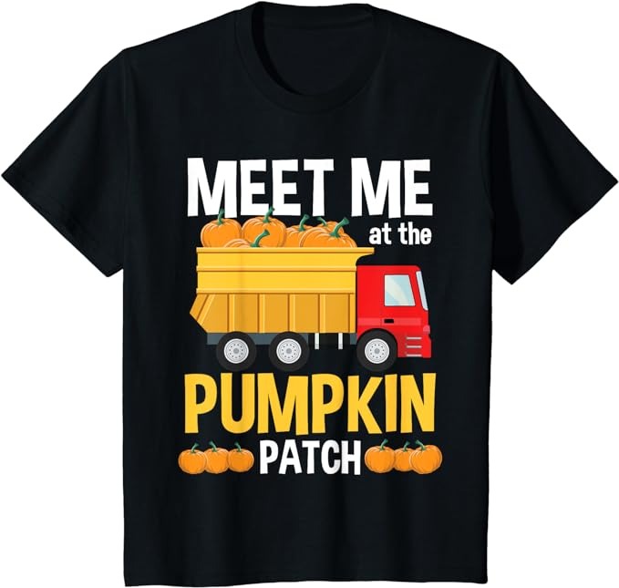 Kids Thanksgiving Shirt Boys Kids Toddlers Truck Pumpkin Patch T-Shirt