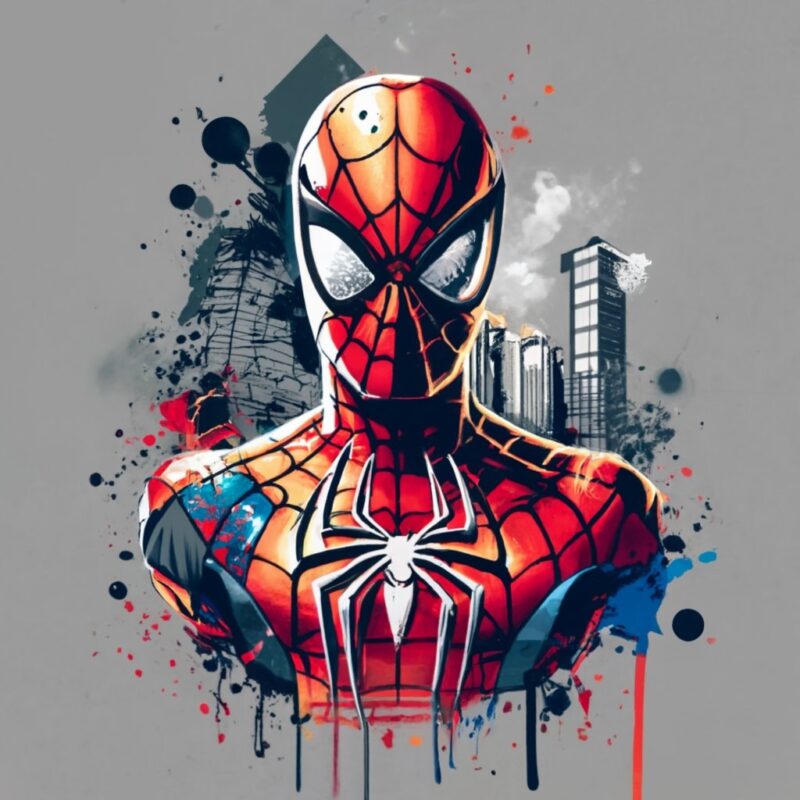 Kim t-shirt design, Spiderman. watercolor splash PNG File - Buy t-shirt ...