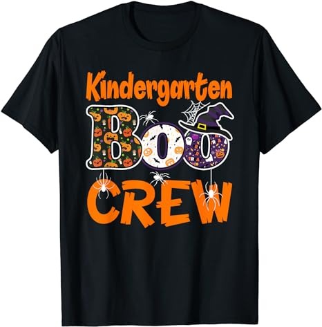 Kindergarten Boo Crew Teachers Students Halloween Costume T-Shirt PNG File