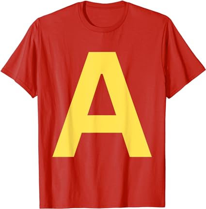 Letter a chipmunk christmas thanksgiving costume t-shirt