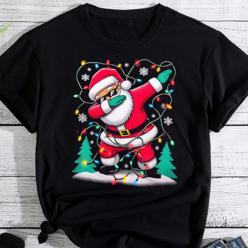 Dabbing Santa Shirt for Christmas, funny christmas shirt, christmas gift t shirt PNG File